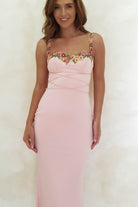 Rowan Bodycon Maxi Dress | Baby Pink | Oh Hello Clothing | XS (6)