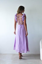 Sadie Ruffle Sleeve Maxi Dress | Lilac - Oh Hello Clothing