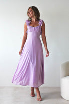 Sadie Ruffle Sleeve Maxi Dress | Lilac - Oh Hello Clothing