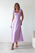 Sadie Ruffle Sleeve Maxi Dress | Lilac - Oh Hello Clothing