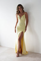 Sienna Rhinestone Bodycon Gown | Yellow | Oh Hello Clothing | S (8)
