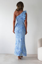 Siren Bodycon Maxi  | Blue Textured - Oh Hello Clothing