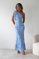 Siren Bodycon Maxi  | Blue Textured - Oh Hello Clothing