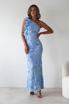 Siren Bodycon Maxi  | Blue Textured - Oh Hello Clothing