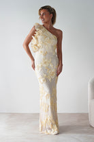 Siren Bodycon Maxi Dress | Yellow Maxi Dress