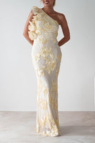 Siren Bodycon Maxi Dress | Yellow Maxi Dress