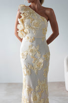 Siren Bodycon Maxi Dress | Yellow Maxi Dress
