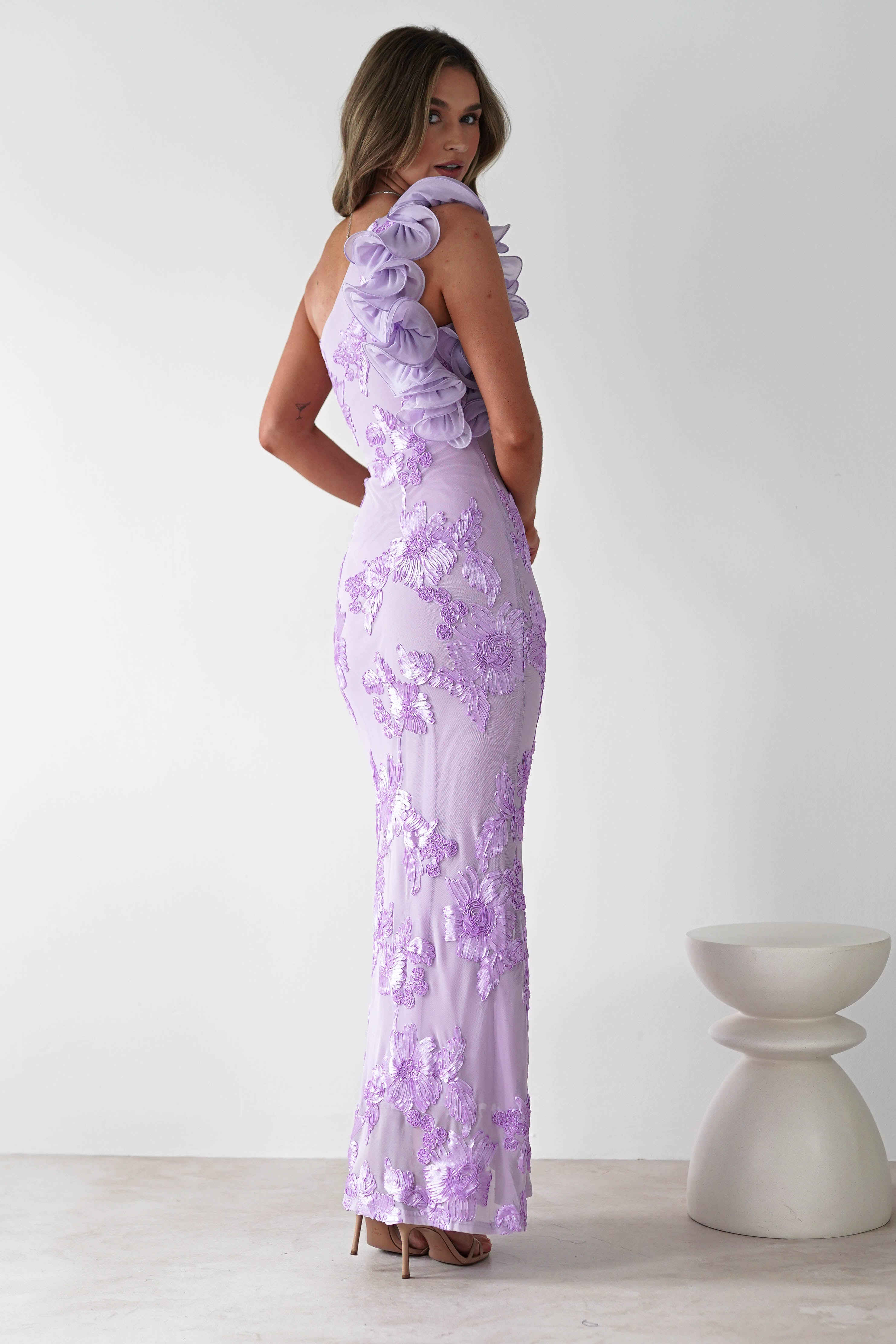 SASHA Wedding Guest Dresses Siren Bodycon Maxi Dress | Lilac