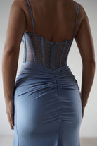 Stefani Rhinestone Bodice Gown | Light Blue | Oh Hello Clothing | XS (6)