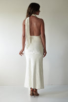 Tara Floral Jacquard Maxi  | Ivory/Cream - Oh Hello Clothing