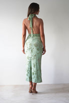 Tara Floral Jacquard Maxi  | Light Green - Oh Hello Clothing