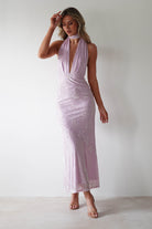 Tara Floral Jacquard Maxi  | Light Lilac - Oh Hello Clothing