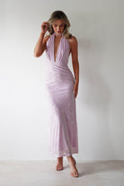 Tara Floral Jacquard Maxi  | Light Lilac - Oh Hello Clothing