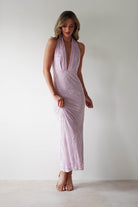 Tara Floral Jacquard Maxi  | Light Lilac - Oh Hello Clothing