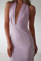 Tara Floral Jacquard Maxi  | Light Lilac - Oh Hello Clothing