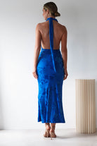 Tara Floral Jacquard Maxi  | Royal Blue
