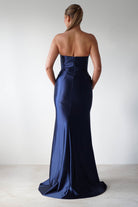Venice Strapless Bodycon Gown | Navy - Oh Hello Clothing