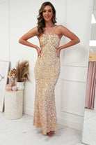 Kennedy Sequin Bodycon Gown | Gold - Oh Hello Clothing