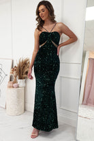 Kennedy Sequin Bodycon Gown | Emerald Green - Oh Hello Clothing