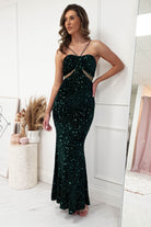 Kennedy Sequin Bodycon Gown | Emerald Green - Oh Hello Clothing