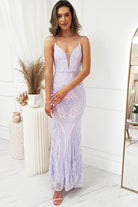 Persia Embellished Gown | Lilac - Oh Hello Clothing