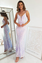 Persia Embellished Gown | Lilac - Oh Hello Clothing