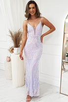 Persia Embellished Gown | Lilac - Oh Hello Clothing