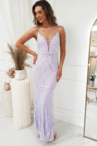 Persia Embellished Gown | Lilac - Oh Hello Clothing