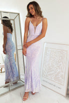 Persia Embellished Gown | Lilac - Oh Hello Clothing