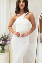 Chastine Sequin Gown | White - Oh Hello Clothing