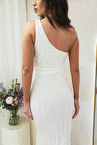 Chastine Sequin Gown | White - Oh Hello Clothing