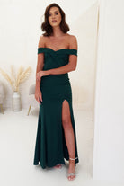 Felicity Bodycon Gown | Dark Green - Oh Hello Clothing