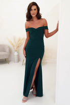 Felicity Bodycon Gown | Dark Green - Oh Hello Clothing