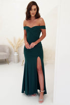 Felicity Bodycon Gown | Dark Green - Oh Hello Clothing