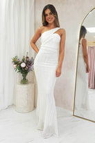 Chastine Sequin Gown | White - Oh Hello Clothing