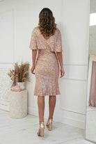 Alvara Sequin Midi  | Rose Gold - Oh Hello Clothing