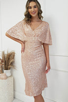 Alvara Sequin Midi  | Rose Gold - Oh Hello Clothing