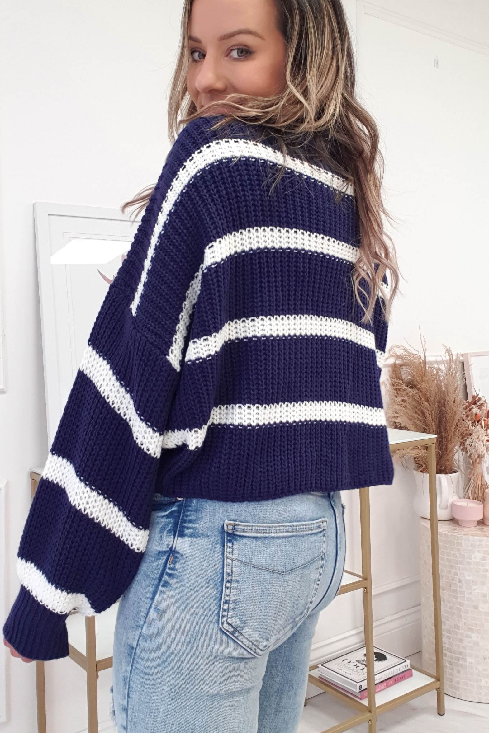 Catalina Striped Jumper | Navy - Oh Hello Clothing