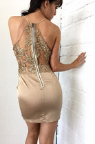 Jennifer Mini Dress Gold - Oh Hello Clothing
