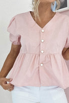 Minnie Bow Detail Blouse | Pink - Oh Hello Clothing