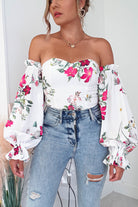 Shani Off The Shoulder Top/Bodysuit | Mixed Print - Oh Hello Clothing